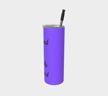 Quench Cove Tumbler ( BLESSED & Highly Favored) In Matte Purple