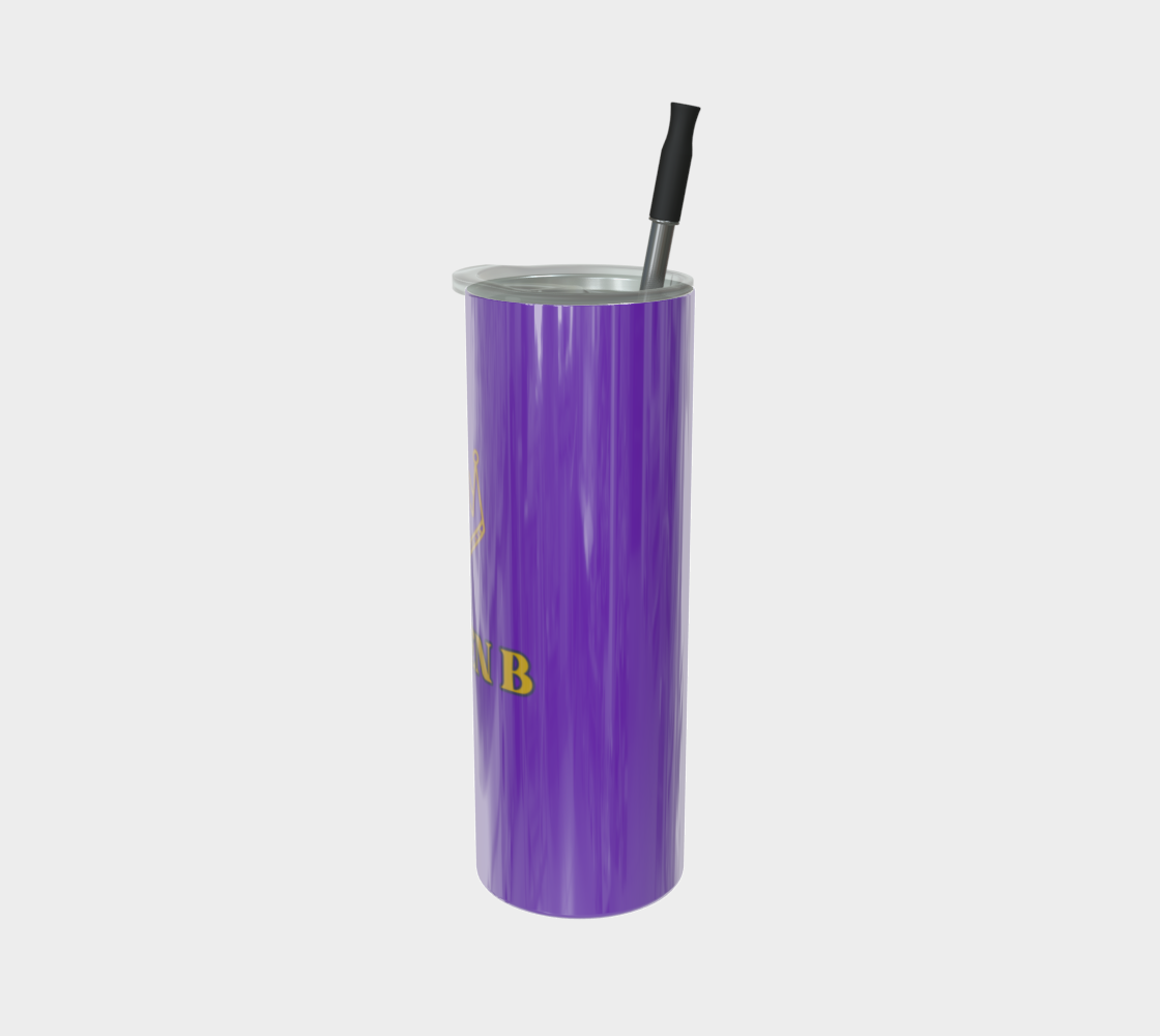 Quench Cove Tumbler (Blessed & Highly Favored) In Glossy Purple And Gold