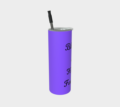 Quench Cove Tumbler ( BLESSED & Highly Favored) In Matte Purple
