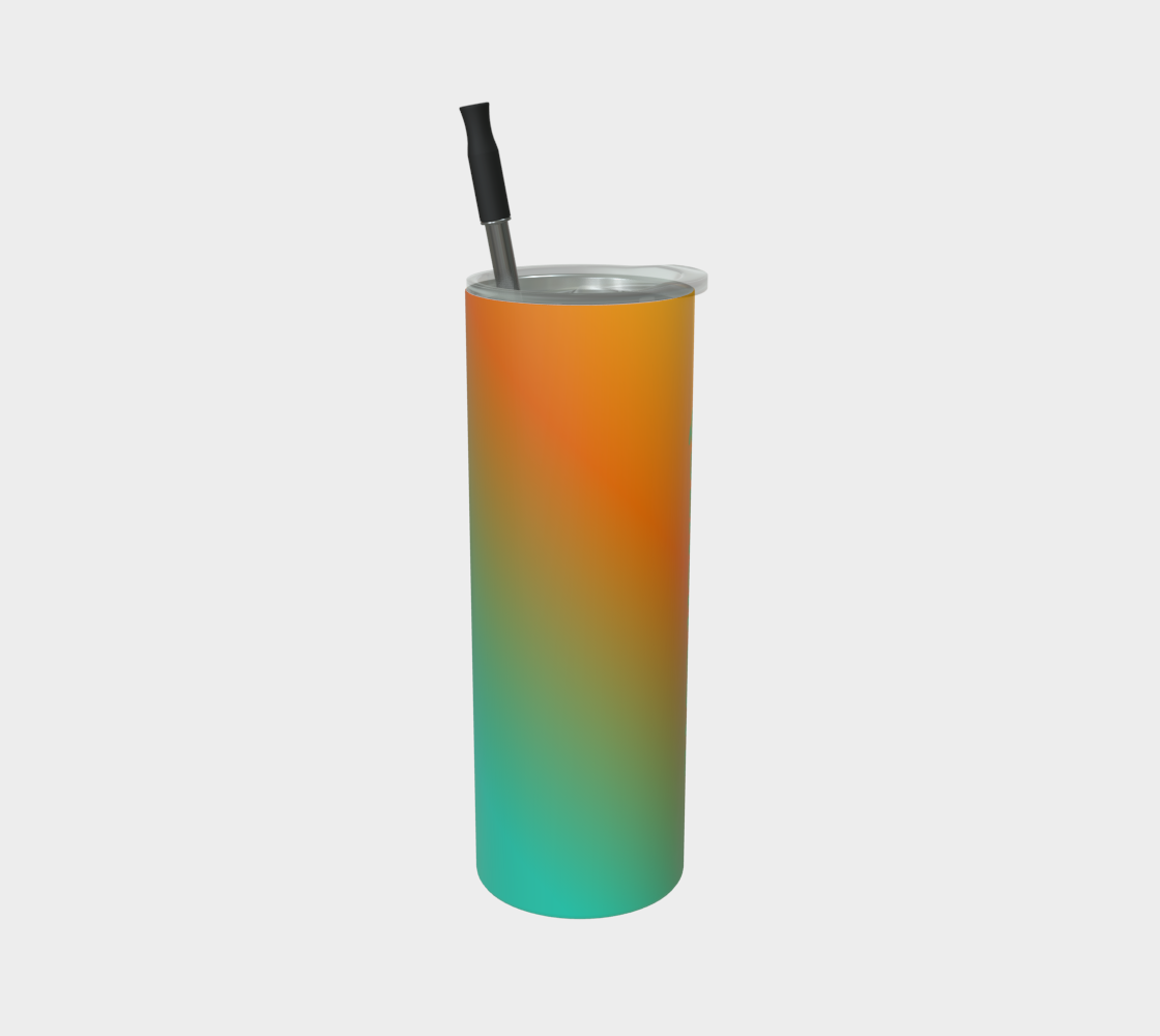 Quench Cove Tumbler In Matte Green Orange Gradient Color