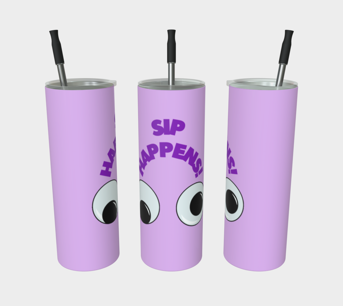 Quench Cove Tumbler ( Sip Happens!) In Matte Purple