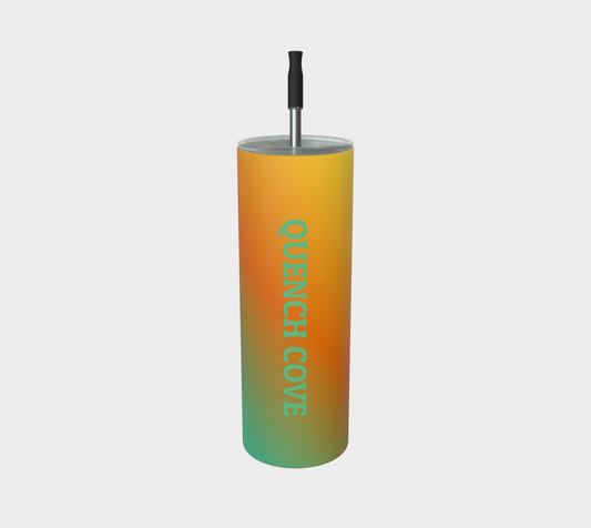 Quench Cove Tumbler In Matte Green Orange Gradient Color