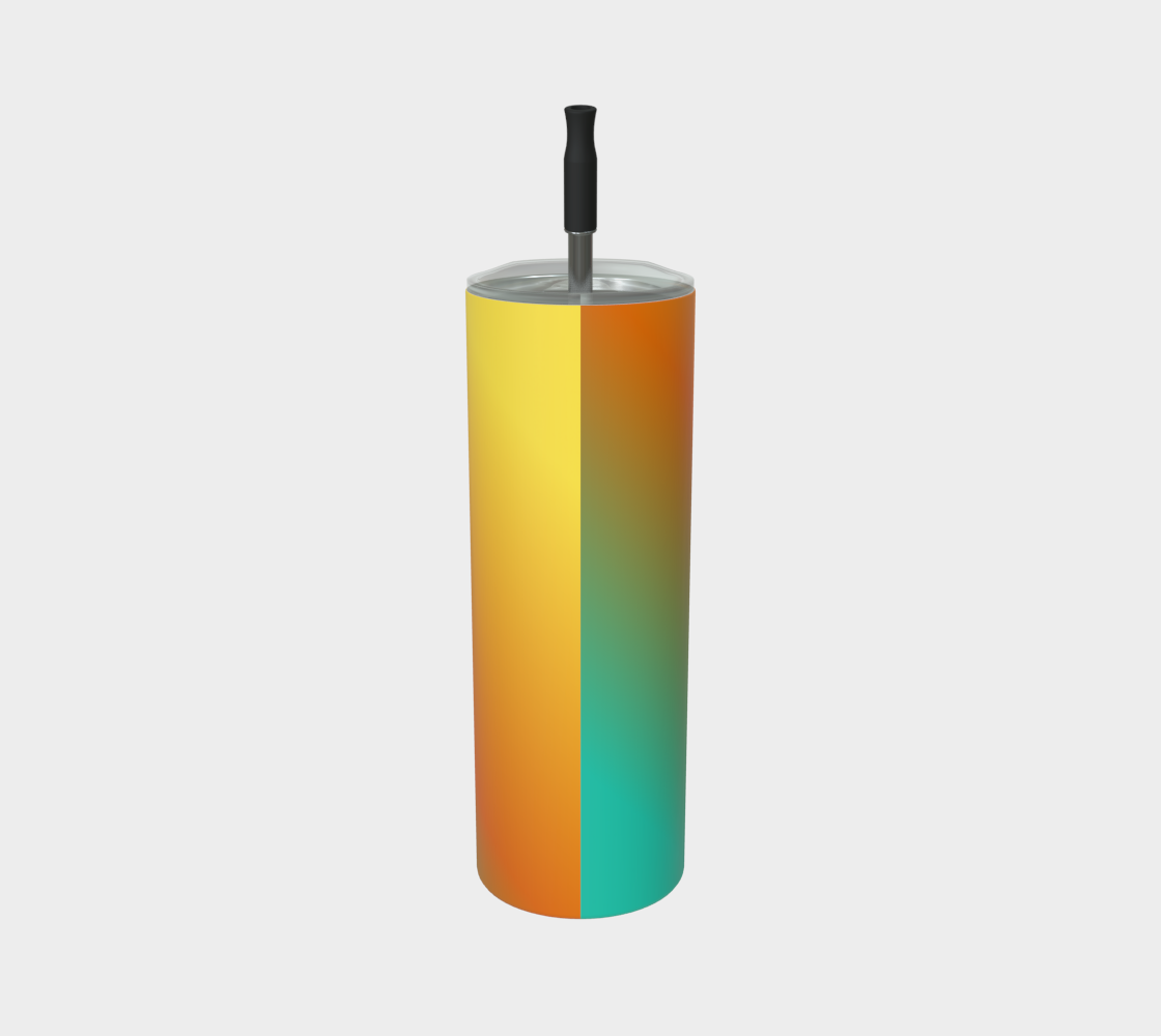 Quench Cove Tumbler In Matte Green Orange Gradient Color